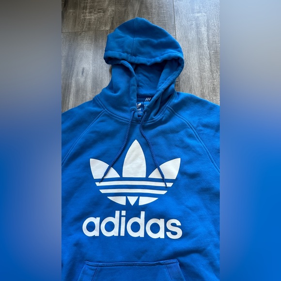 adidas Originals Mens Adicolor Classics Trefoil Hoodie Blue - Medium - Picture 6 of 6